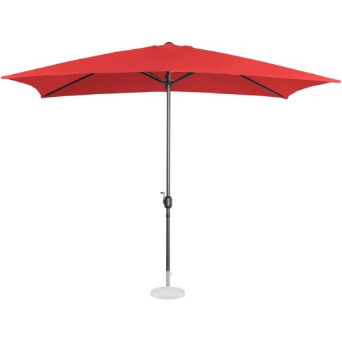 Parasol ogrodowy tarasowy prostokątny z korbką 200 x 300 cm czerwony UNIPRODO