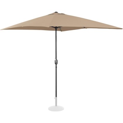 Parasol ogrodowy tarasowy prostokątny z korbką 200 x 300 cm szarobrązowy UNIPRODO