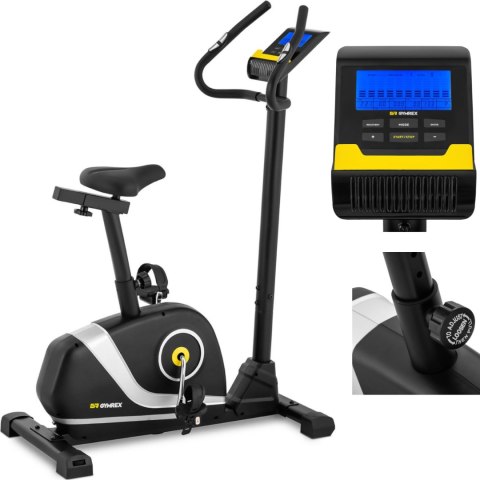 Rower rowerek stacjonarny treningowy z kołem zamachowym 4 kg LCD do 110 kg GYMREX