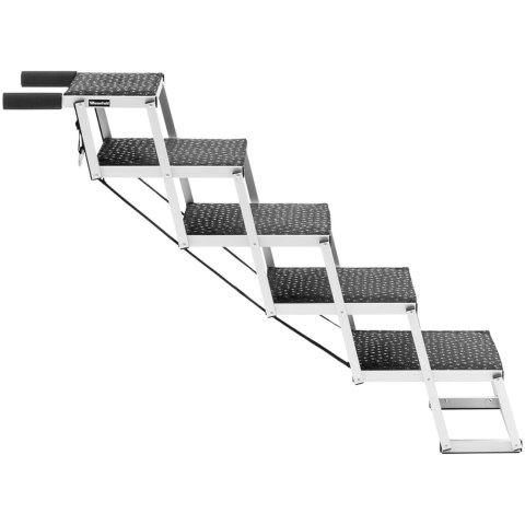 Schody dla psa do samochodu składane aluminiowe wys. 81 cm do 68 kg - 5 stopni WIESENFIELD