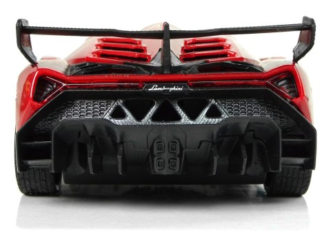 Auto Zdalnie Sterowane Lamborghini Veneno Czerwony 2,4 G Pilot Kierownica Dźwięk Światła 1:24 LEAN Toys