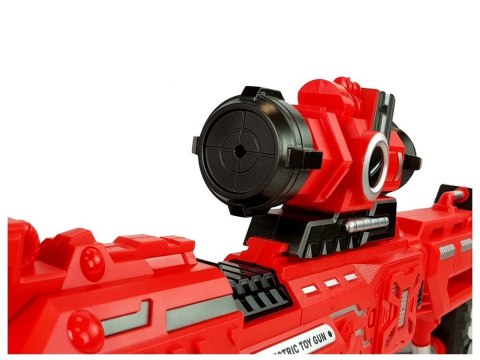 Duży Pistolet Na Piankowe Naboje Laser Celownik Dźwięk Zasięg 45 m 75 cm Długości LEAN Toys