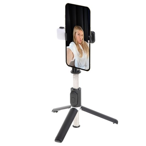 Kijek do selfie lampka LED statyw tripod czarny Kik sp. z o.o. sp. k.