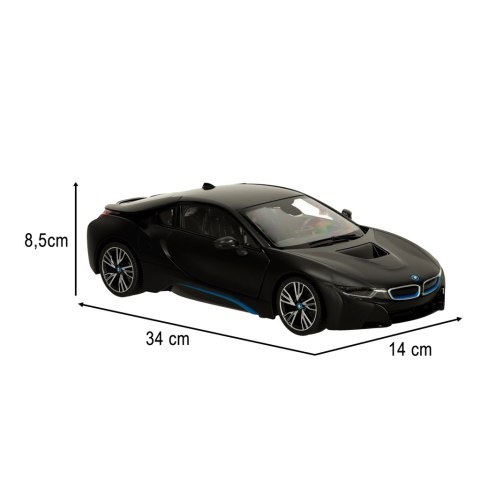 Samochód zdalnie sterowany Rastar 71010 BMW i8 1:14 otwierane drzwi czarny Kik sp. z o.o. sp. k.