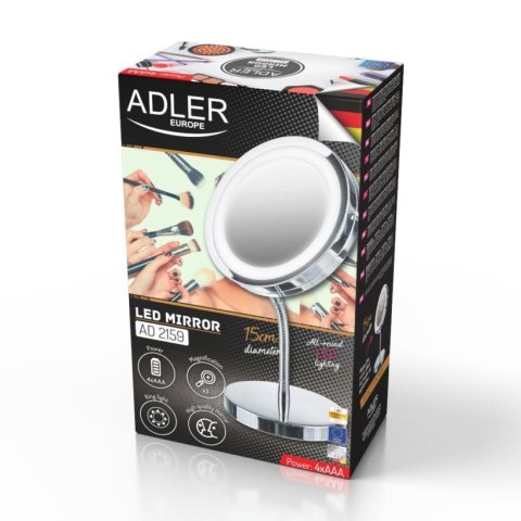 Adler AD 2159 Lusterko z podświetleniem LED do makijażu łazienkowe Fox Spółka z Ograniczoną Odpowiedzialnością