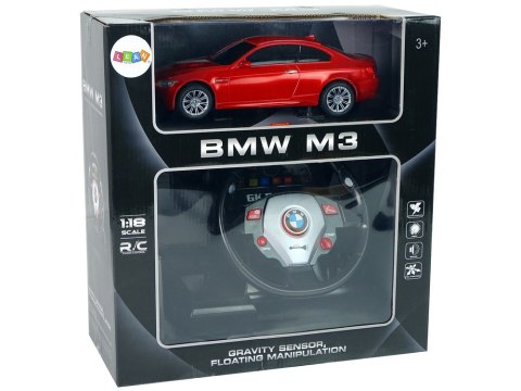 Auto Zdalnie Sterowane BMW M3 Czerwony 2,4 G Pilot Kierownica 1:18 Dźwięk Światła LEAN Toys