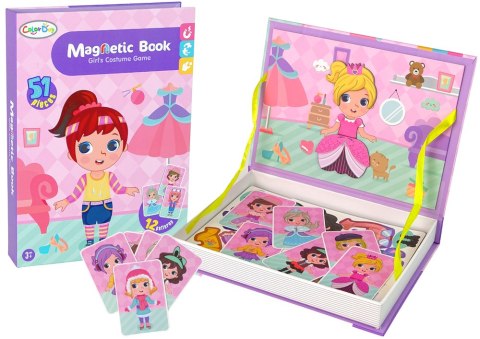 Magnetyczna Układanka Książka Przebieralnia Kostiumy LEAN Toys