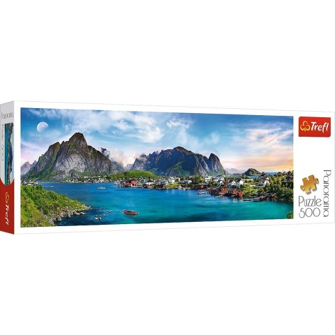 Puzzle 500 elementów Panorama - Archipelag Lofoty, Norwegia Trefl