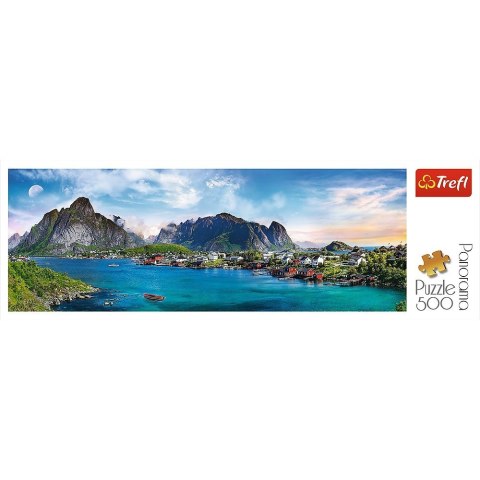 Puzzle 500 elementów Panorama - Archipelag Lofoty, Norwegia Trefl