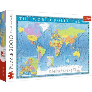 Puzzle 2000 elementów Polityczna mapa świata Trefl