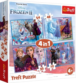 Puzzle 4w1 Kraina Lodu 2 (Frozen 2) - Podróż w nieznane Trefl