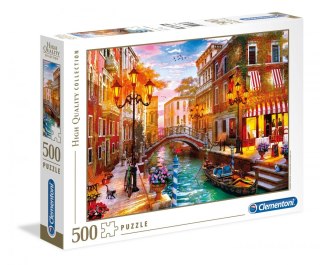 Puzzle 500 elementów High Quality - Zachód słońca nad Wenecją Clementoni