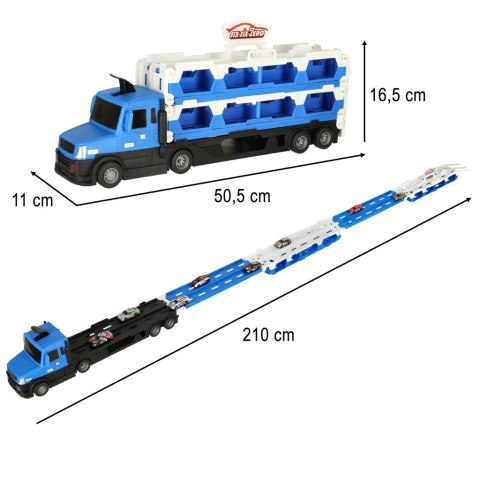 TIR Laweta samochód transporter pojazd składany XXL 10 aut niebieski Kik sp. z o.o. sp. k.