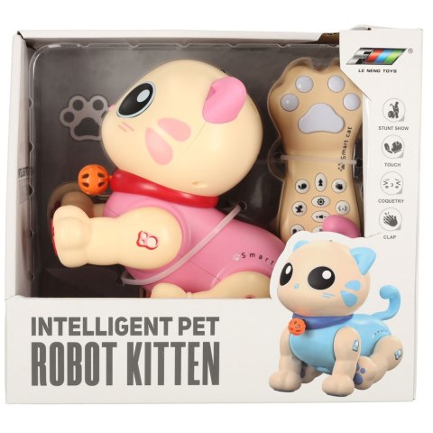 Kot kotek interaktywny zdalnie sterowany na pilota RC robot skacze różowy Kik Sp. z o. o. Sp. k.