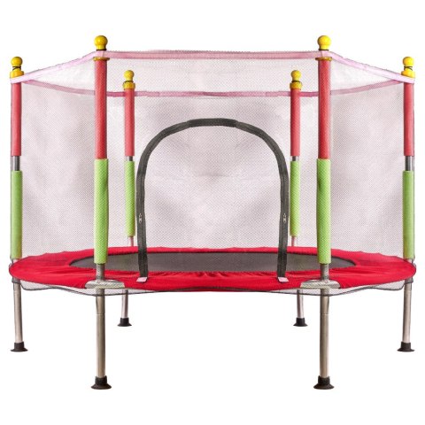 Trampolina do domu ogrodu dla dzieci siatka 140cm 55inch czerwona Kik sp. z o.o. sp. k.