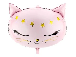 Balon foliowy Kotek różowy 48cm x 36cm Partydeco Spółka z Ograniczoną Odpowiedzialnością
