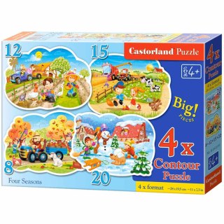 Puzzle 4w1 układanka Cztery Pory Roku 4+ CASTORLAND Castor Drukarnia i Wydawnictwo