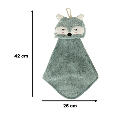 Ręcznik ręczniczek do rąk dla dzieci do przedszkola 42x25cm niebieski lisek Kik Sp. z o. o. Sp. k. Ręcznik ręczniczek do rąk dla dzieci do przedszkola 42x25cm niebieski lisek Kik Sp. z o. o. Sp. k.