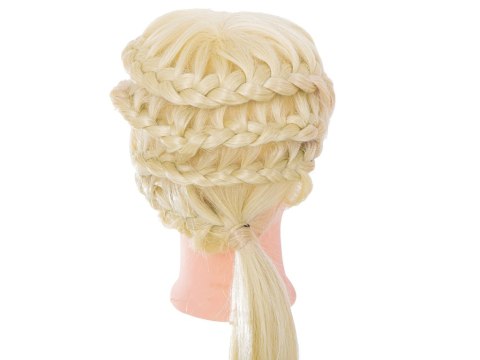 Główka głowa treningowa fryzjerska naturalne włosy blond Kik Sp. z o. o. Sp. k.