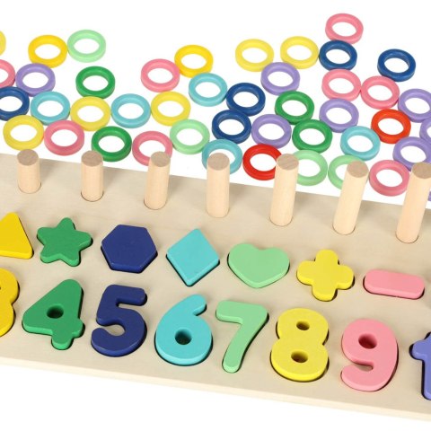 Liczydło drewniane sorter cyfry montessori 3w1 13x36cm Kik Sp. z o. o. Sp. k.