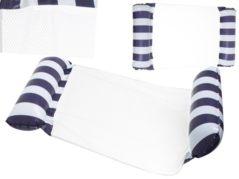 Materac dmuchany hamak wodny fotel krzesło do pływania 120 x 70 cm granatowy Kik Sp. z o. o. Sp. k. Materac dmuchany hamak wodny fotel krzesło do pływania 120 x 70 cm granatowy Kik Sp. z o. o. Sp. k.