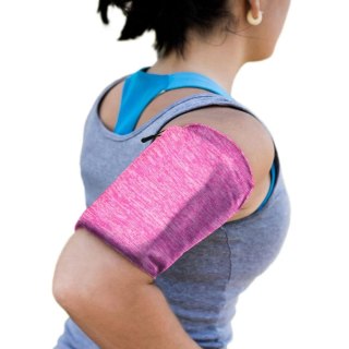 Opaska na ramię do biegania ćwiczeń fitness armband S różowa HURTEL