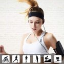 Opaska sportowa na głowę do biegania ćwiczeń fitness czarna HURTEL