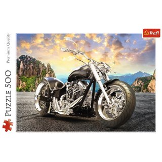 Puzzle 500 elementów Czarny motocykl Trefl