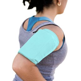 Opaska na ramię do biegania ćwiczeń fitness armband XL niebieska HURTEL