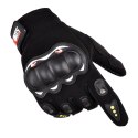 Rękawiczki dotykowe do telefonu motocyklowe z ochraniaczem na kostki czarne