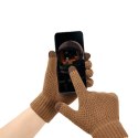 Rękawiczki zimowe dotykowe do telefonu 22x11cm unisex szare