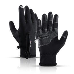Sportowe rękawiczki dotykowe do telefonu zimowe Outdoor roz. L czarne HURTEL