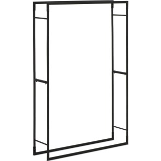 Stojak na drewno kominkowe metalowy prostokątny LOFT do 45 kg 100 x 25 x 150 cm Hillvert