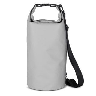 Worek plecak torba Outdoor PVC turystyczna wodoodporna 10L - szara HURTEL