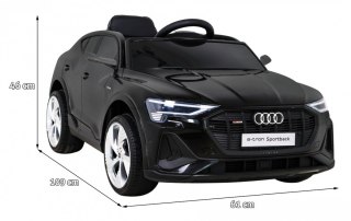 Audi E-Tron Sportback dla dzieci Czarny + Pilot + Napęd 4x4 + Wolny Start + Radio MP3 + LED