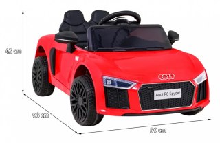 Audi R8 na akumulator dla dzieci Czerwony + Pilot + EVA + Wolny Start + MP3 LED