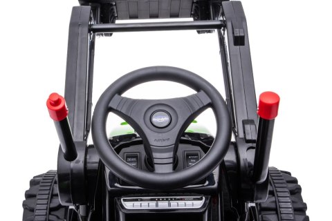 Koparka Traktor na akumulator dla dzieci Zielony + Ruchome Ramię Łyżka + Pilot + Wolny Start + Radio FM + LED