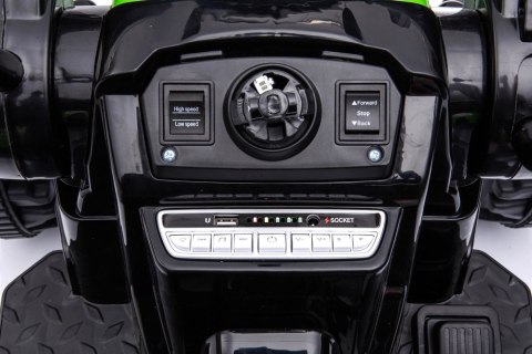 Koparka Traktor na akumulator dla dzieci Zielony + Ruchome Ramię Łyżka + Pilot + Wolny Start + Radio FM + LED