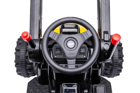 Koparka Traktor na akumulator dla dzieci Żółty + Ruchome Ramię Łyżka + Pilot + Wolny Start + Radio FM + LED