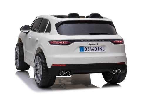 Porsche Cayenne S Autko na akumulator dla dzieci Lakier Biały