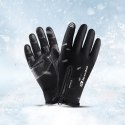 Sportowe rękawiczki dotykowe do telefonu zimowe Outdoor roz. M czarne HURTEL
