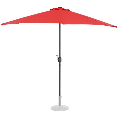 Półparasol przyścienny balkonowy tarasowy półokrągły 270 x 135 cm czerwony UNIPRODO