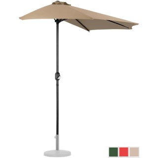 Półparasol przyścienny balkonowy tarasowy półokrągły 270 x 135 cm kremowy UNIPRODO