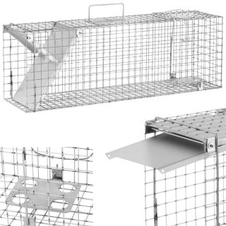 Żywołapka pułapka łapka na szczury kuny zatrzaskowa jednostronna 820x200x270 mm ZESTAW WIESENFIELD