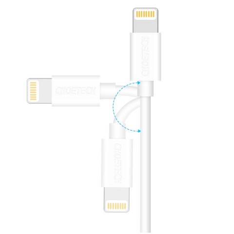 Kabel przewód MFI USB - Lightning 1.2m biały CHOETECH