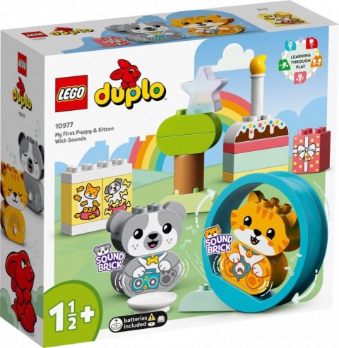 Klocki DUPLO 10977 Mój pierwszy szczeniak i kotek z odgłosami LEGO