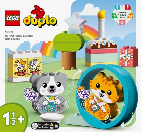 Klocki DUPLO 10977 Mój pierwszy szczeniak i kotek z odgłosami LEGO