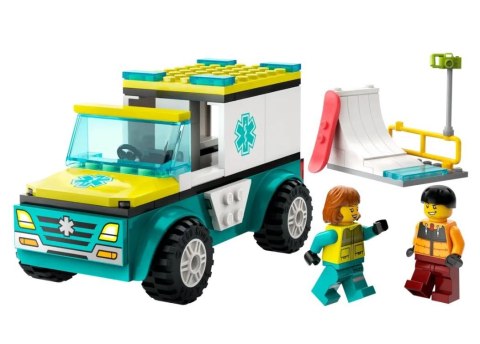 Klocki City 60403 Karetka i snowboardzista LEGO