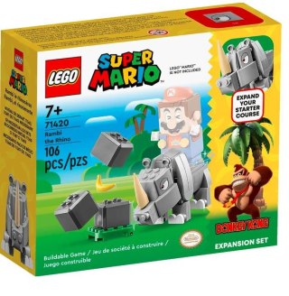 Klocki Super Mario 71420 Nosorożec Rambi - zestaw rozszerzający LEGO