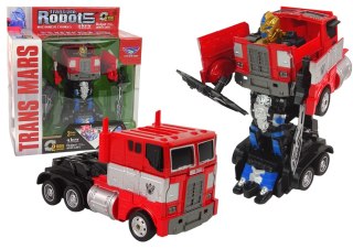 Autko Ciężarówka 2w1 Robot Transformers Wojownik Optimus Prime Czerwony HXSY18 LEAN Toys